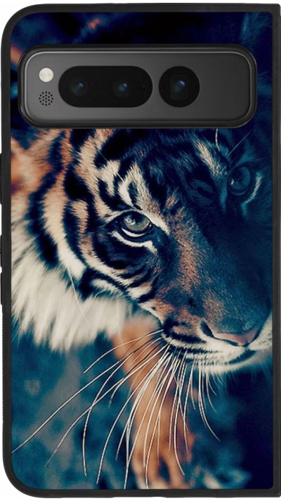 Coque Google Pixel Fold - Silicone rigide noir Incredible Lion