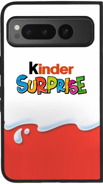 Coque Google Pixel Fold - Silicone rigide noir Kinder Surprise
