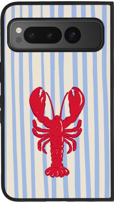 Coque Google Pixel Fold - Silicone rigide noir Red lobster 2026
