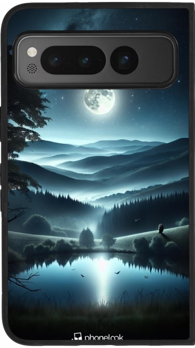 Coque Google Pixel Fold - Silicone rigide noir Night Sky View