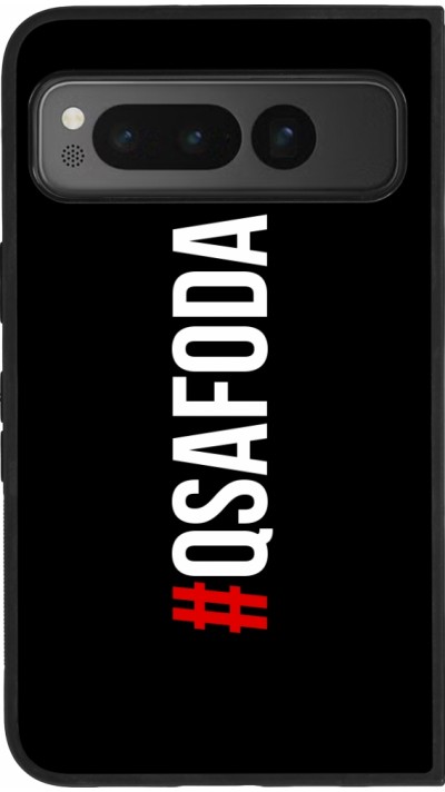 Coque Google Pixel Fold - Silicone rigide noir Qsafoda 1