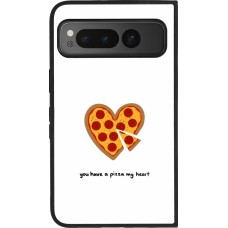 Coque Google Pixel Fold - Silicone rigide noir Saint Valentines Day 26 You have my pizza heart
