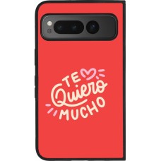 Coque Google Pixel Fold - Silicone rigide noir Saint Valentines Day 26 Te quiero mucho