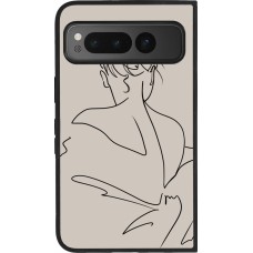 Coque Google Pixel Fold - Silicone rigide noir Salnikova 05