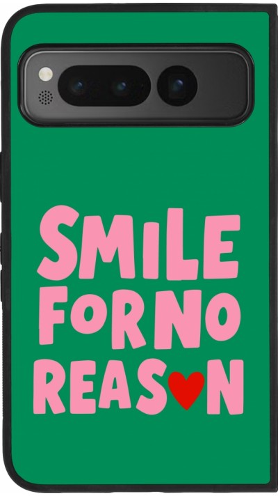 Google Pixel Fold Case Hülle - Silikon schwarz Smile for no reason 2026