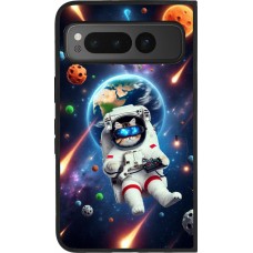 Google Pixel Fold Case Hülle - Silikon schwarz VR SpaceCat Odyssee