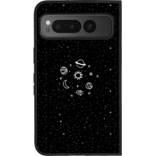 Coque Google Pixel Fold - Silicone rigide noir Space Doodle