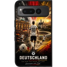 Google Pixel Fold Case Hülle - Silikon schwarz Fussball Deutschland splash 2026