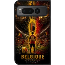 Google Pixel Fold Case Hülle - Silikon schwarz Fussball Belgien splash 2026