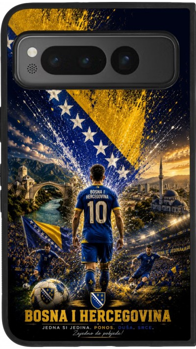 Google Pixel Fold Case Hülle - Silikon schwarz Fussball Bosnien und Herzegowina splash 2026