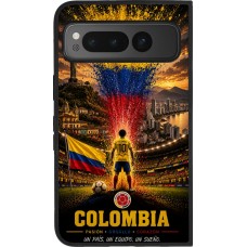 Google Pixel Fold Case Hülle - Silikon schwarz Fussball Kolumbien splash 2026