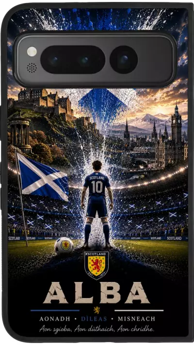 Google Pixel Fold Case Hülle - Silikon schwarz Fussball Schottland splash 2026