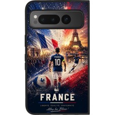 Google Pixel Fold Case Hülle - Silikon schwarz Fussball Frankreich splash 2026