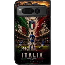 Google Pixel Fold Case Hülle - Silikon schwarz Fussball Italien splash 2026
