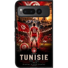 Google Pixel Fold Case Hülle - Silikon schwarz Fussball Tunesien splash 2026