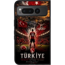 Google Pixel Fold Case Hülle - Silikon schwarz Fussball Türkei splash 2026