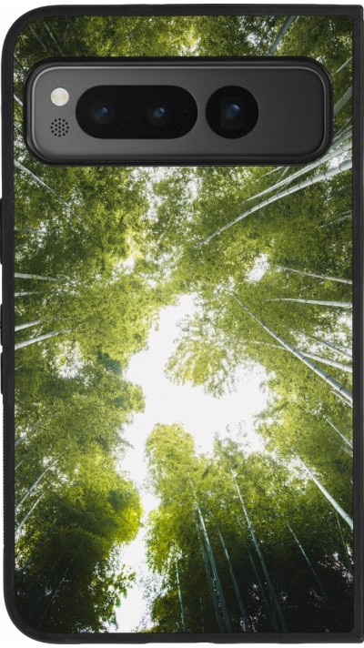 Google Pixel Fold Case Hülle - Silikon schwarz Spring 23 forest blue sky