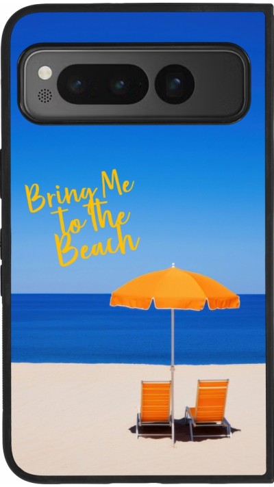 Google Pixel Fold Case Hülle - Silikon schwarz Summer 2025 Bring me to the beach