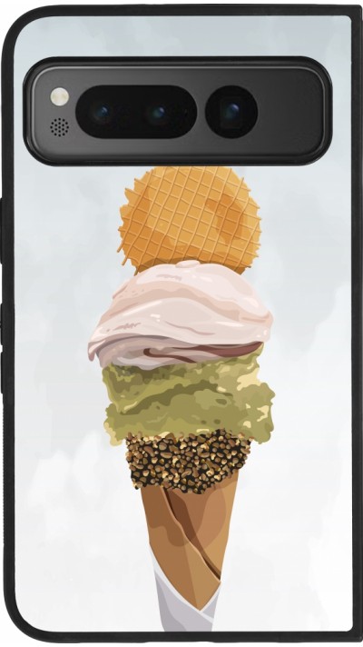 Google Pixel Fold Case Hülle - Silikon schwarz Summer 2025 Cornet