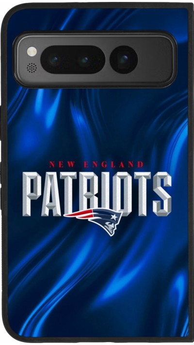 Google Pixel Fold Case Hülle - Silikon schwarz Super Bowl 26 Patriots 2