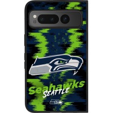 Coque Google Pixel Fold - Silicone rigide noir Super Bowl 26 Seattle 2