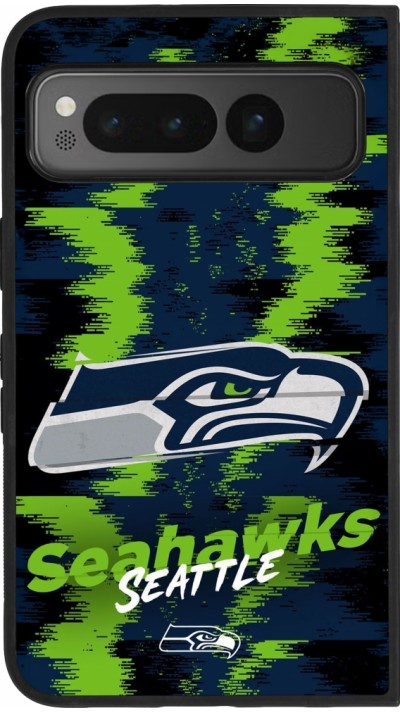 Google Pixel Fold Case Hülle - Silikon schwarz Super Bowl 26 Seattle 2