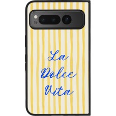 Coque Google Pixel Fold - Silicone rigide noir The good life 2026