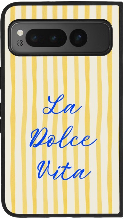 Google Pixel Fold Case Hülle - Silikon schwarz The good life 2026