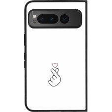 Google Pixel Fold Case Hülle - Silikon schwarz Valentine 2024 heat by Millennials