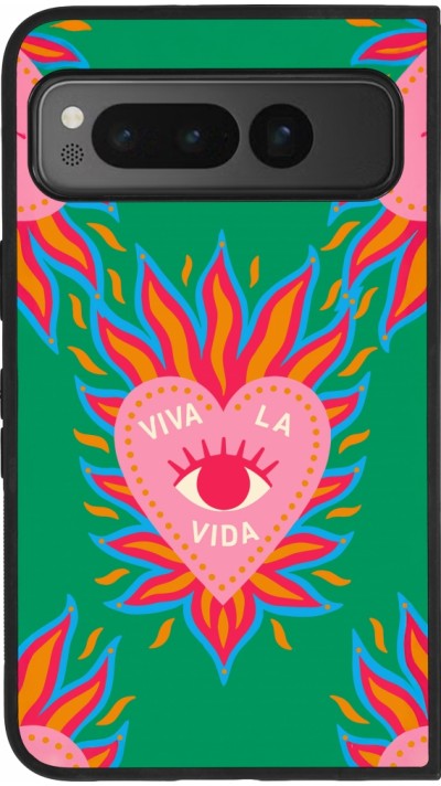 Google Pixel Fold Case Hülle - Silikon schwarz Viva la vida 2026