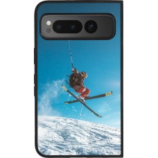 Google Pixel Fold Case Hülle - Silikon schwarz Winter 22 Ski Jump