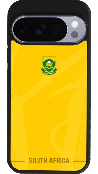 Coque Google Pixel 10 / Pixel 10 Pro - Silicone rigide noir Maillot de football Afrique du Sud 2026 personnalisable