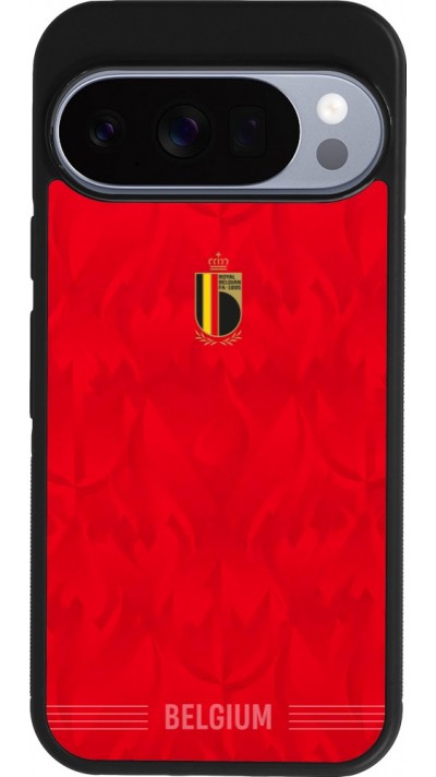 Google Pixel 10 / Pixel 10 Pro Case Hülle - Silikon schwarz Belgien 2026 personalisierbares Fussballtrikot