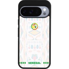 Coque Google Pixel 10 / Pixel 10 Pro - Silicone rigide noir Maillot de football Sénégal 2026 personnalisable