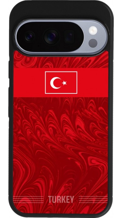Google Pixel 10 / Pixel 10 Pro Case Hülle - Silikon schwarz Türkei 2026 personalisierbares Fussballtrikot
