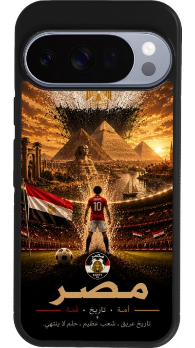 Google Pixel 10 / Pixel 10 Pro Case Hülle - Silikon schwarz Fussball Ägypten splash 2026