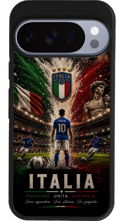 Google Pixel 10 / Pixel 10 Pro Case Hülle - Silikon schwarz Fussball Italien splash 2026