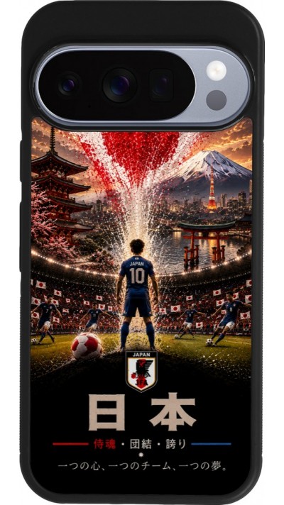 Google Pixel 10 / Pixel 10 Pro Case Hülle - Silikon schwarz Fussball Japan splash 2026