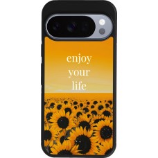 Google Pixel 10 / Pixel 10 Pro Case Hülle - Silikon schwarz Summer 2026 Enjoy your life