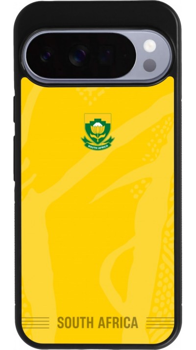 Coque Google Pixel 10 Pro XL - Silicone rigide noir Maillot de football Afrique du Sud 2026 personnalisable