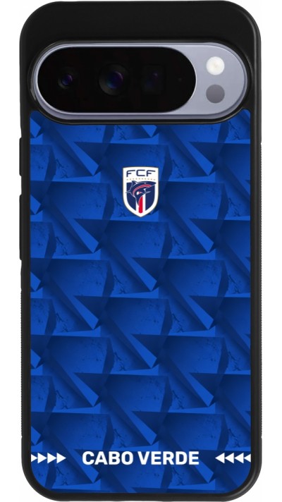 Coque Google Pixel 10 Pro XL - Silicone rigide noir Maillot de football Cap-Vert 2026 personnalisable