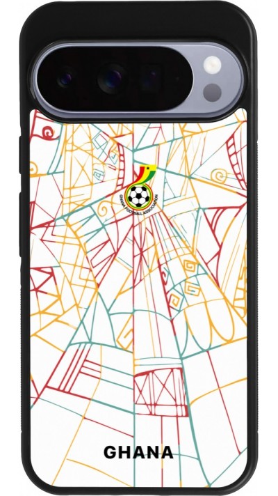 Coque Google Pixel 10 Pro XL - Silicone rigide noir Maillot de football Ghana 2026 personnalisable