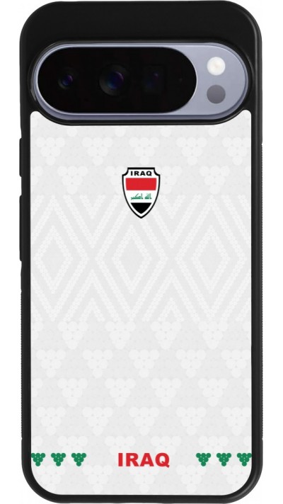 Coque Google Pixel 10 Pro XL - Silicone rigide noir Maillot de football Irak 2026 personnalisable