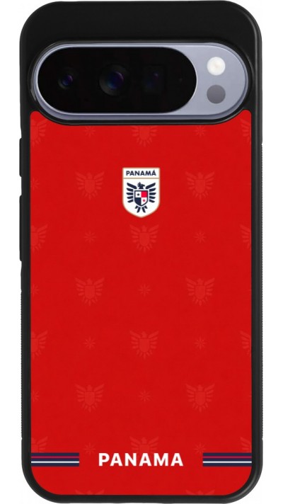 Coque Google Pixel 10 Pro XL - Silicone rigide noir Maillot de football Panama 2026 personnalisable