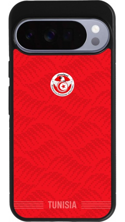 Coque Google Pixel 10 Pro XL - Silicone rigide noir Maillot de football Tunisie 2026 personnalisable