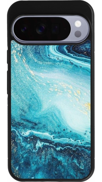 Google Pixel 10 Pro XL Case Hülle - Silikon schwarz Sea Foam Blue