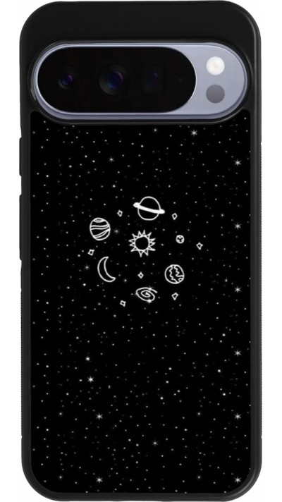 Google Pixel 10 Pro XL Case Hülle - Silikon schwarz Space Doodle