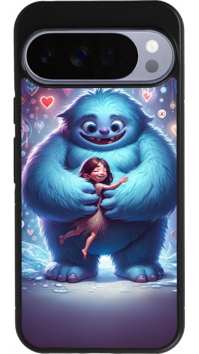Google Pixel 10 Pro XL Case Hülle - Silikon schwarz Valentin 2024 Flauschige Liebe