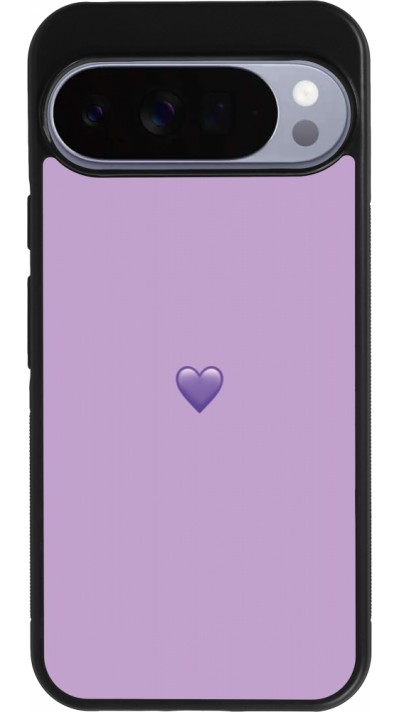 Google Pixel 10 Pro XL Case Hülle - Silikon schwarz Valentine 2023 purpule single heart