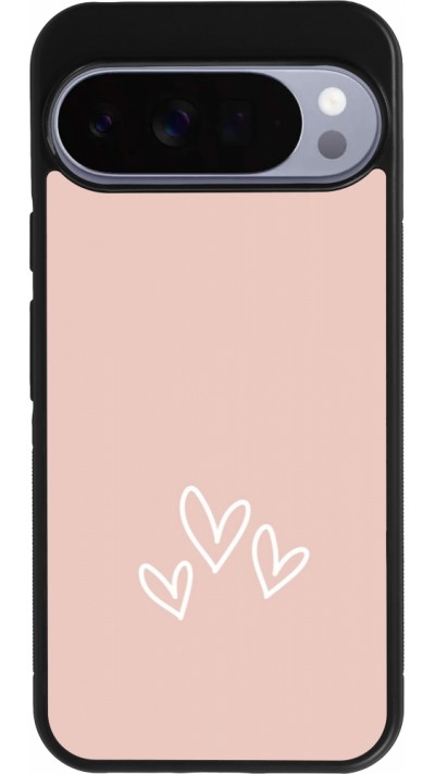 Google Pixel 10 Pro XL Case Hülle - Silikon schwarz Valentine 2023 three minimalist hearts